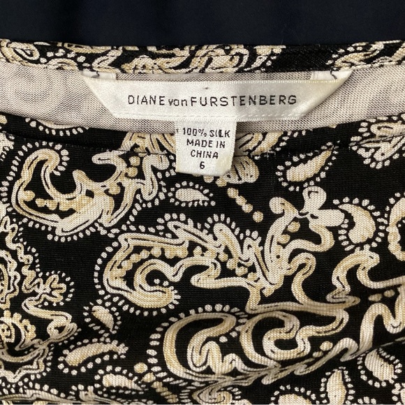 Diane von Furstenberg women midi white and black dress - Picture 5 of 5